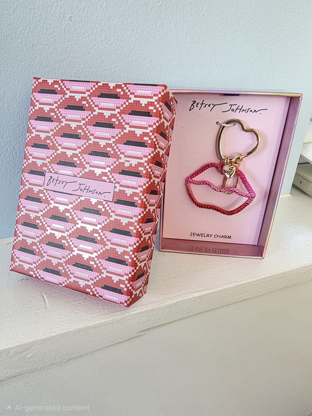 Betsey Johnson Lips Bag Charm